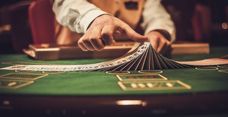 dealer laying cards