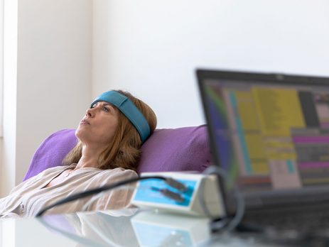 woman in an exam room